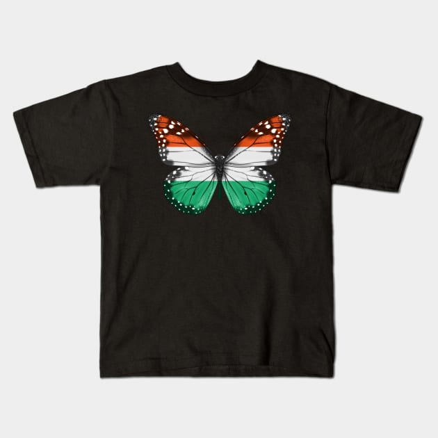 Hungarian Flag  Butterfly - Gift for Hungarian From Hungary Kids T-Shirt by Country Flags